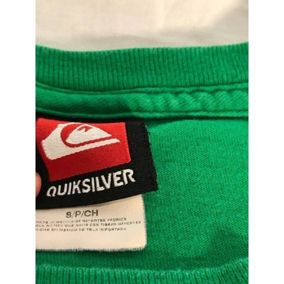 Quiksilver Graphic Shirt Mens sz Small Green Short Sleeve T-Shirt - Picture 3 of 5